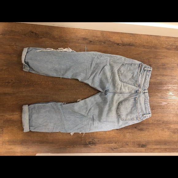 Topshop Hayden Ripped Blue Denim Jeans size 25 - Picture 5 of 8